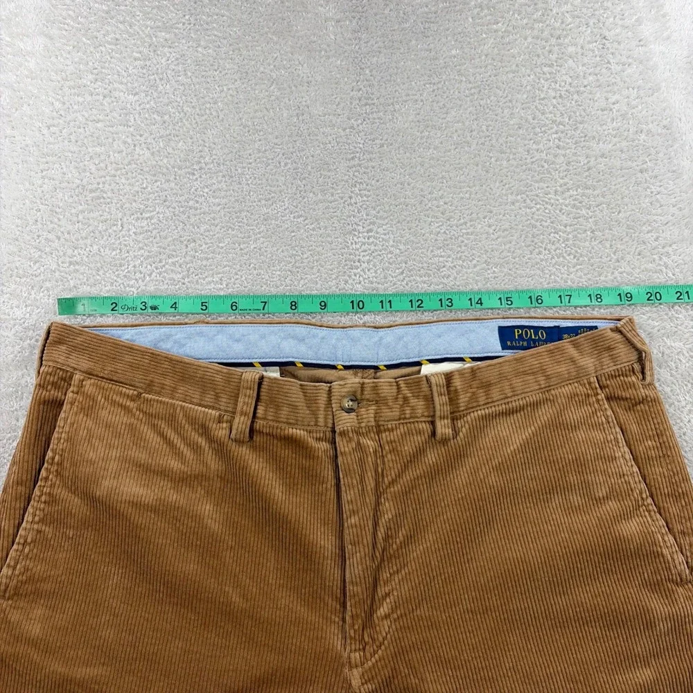 Polo Ralph Lauren Corduroy Pants Men 38x31 Tan Bedford Straight Fit Chino Preppy